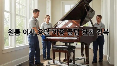 원룸 이사, 용달 이용 꿀팁 완전 정복!